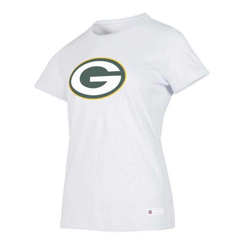 Playera Aficionado NFL Green Bay Packers Manga Corta Blanco Mujer