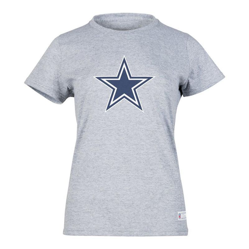 Playera Aficionado NFL Dallas Cowboys Manga Corta Gris Mujer