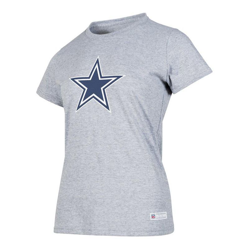 Playera Aficionado NFL Dallas Cowboys Manga Corta Gris Mujer