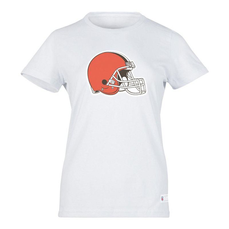 Playera Aficionado NFL Cleveland Browns Manga Corta Blanco Mujer