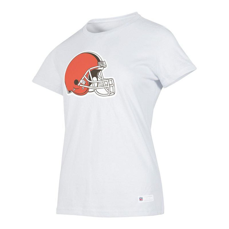 Playera Aficionado NFL Cleveland Browns Manga Corta Blanco Mujer