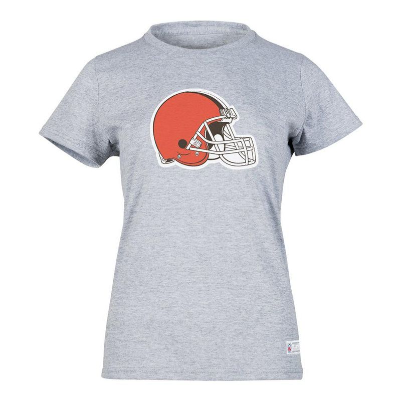 Playera Aficionado NFL Cleveland Browns Manga Corta Gris Mujer