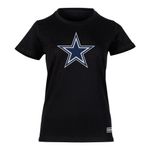 Playera Aficionado NFL Dallas Cowboys Manga Corta Negro Mujer
