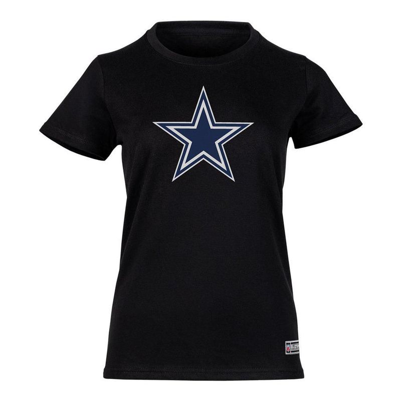 Playera Aficionado NFL Dallas Cowboys Manga Corta Negro Mujer