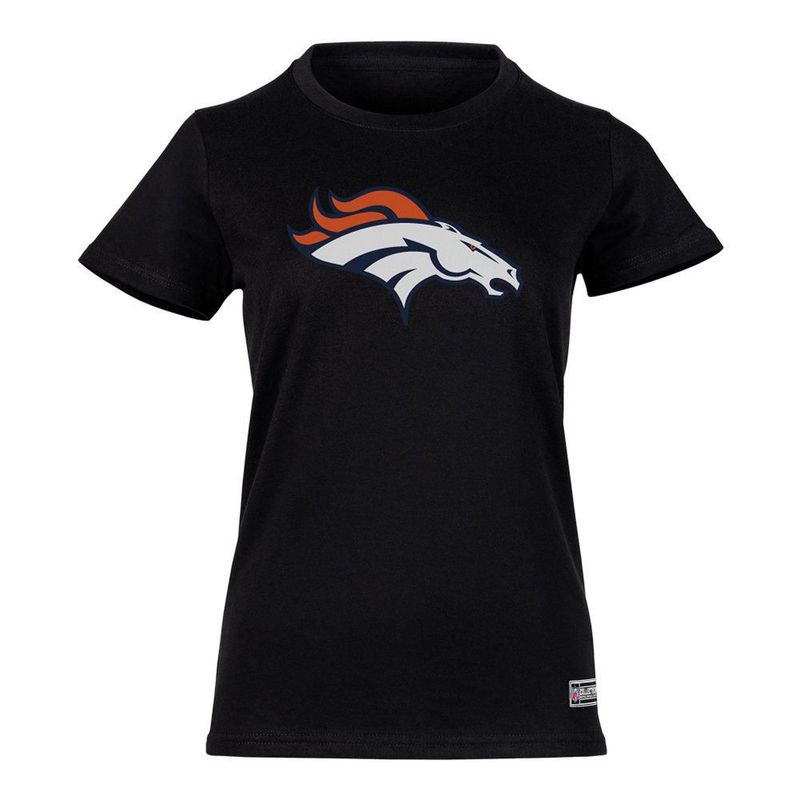 Playera Aficionado NFL Denver Broncos Manga Corta Negro Mujer