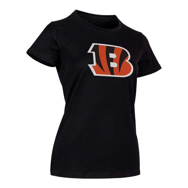 Playera Aficionado NFL Cincinnati Bengals Manga Corta Negro Mujer