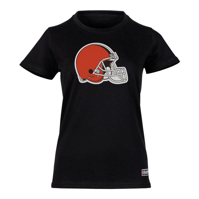 Playera Aficionado NFL Cleveland Browns Manga Corta Negro Mujer