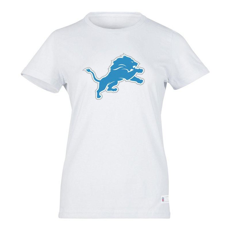 Playera Aficionado NFL Detroit Lions Manga Corta Blanco Mujer