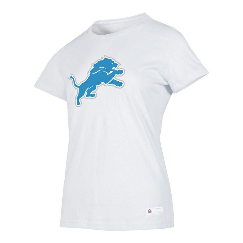 Playera Aficionado NFL Detroit Lions Manga Corta Blanco Mujer