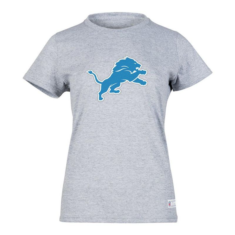 Playera Aficionado NFL Detroit Lions Manga Corta Gris Mujer