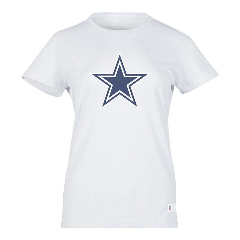 Playera Aficionado NFL Dallas Cowboys Manga Corta Blanco Mujer