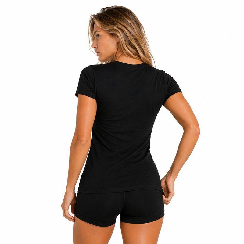 Playera Aficionado NFL Green Bay Packers Manga Corta Negro Mujer