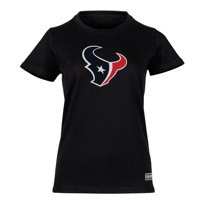 Playera Aficionado NFL Houston Texans Manga Corta Negro Mujer