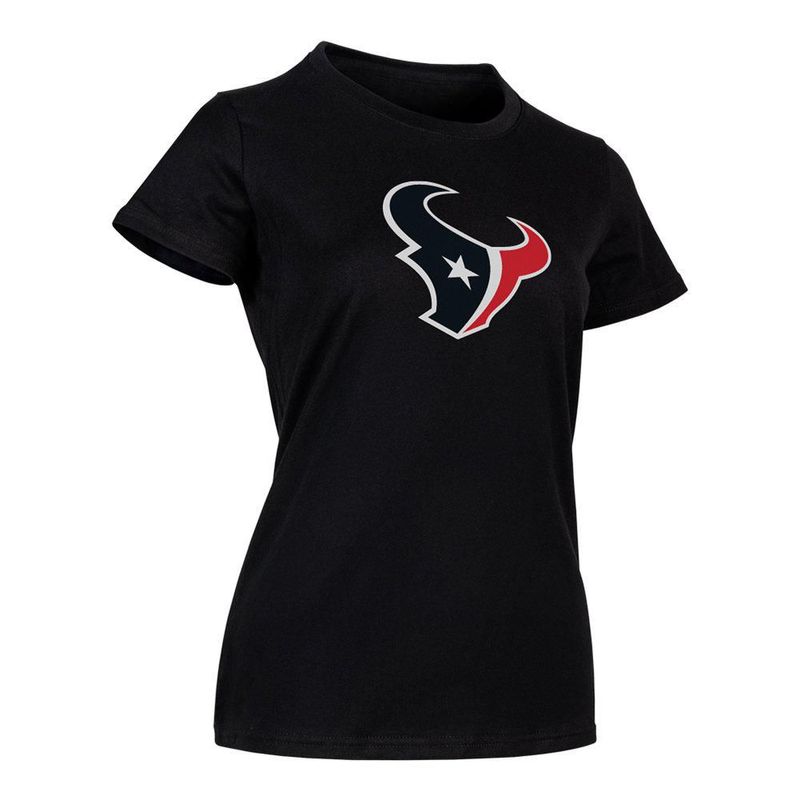Playera Aficionado NFL Houston Texans Manga Corta Negro Mujer
