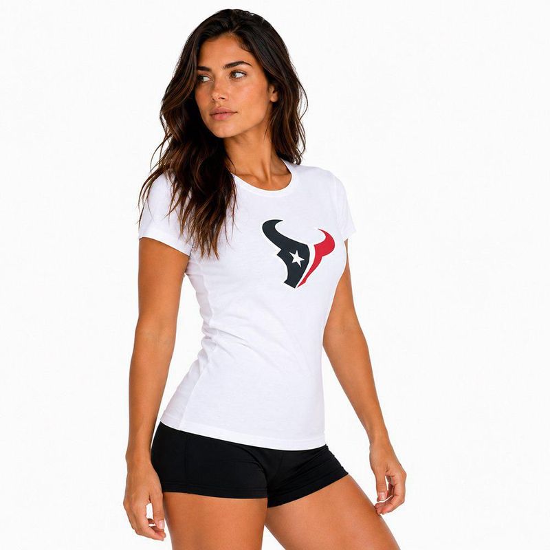 Playera Aficionado NFL Houston Texans Manga Corta Blanco Mujer
