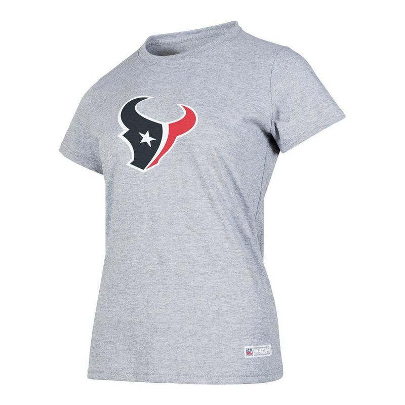 Playera Aficionado NFL Houston Texans Manga Corta Gris Mujer