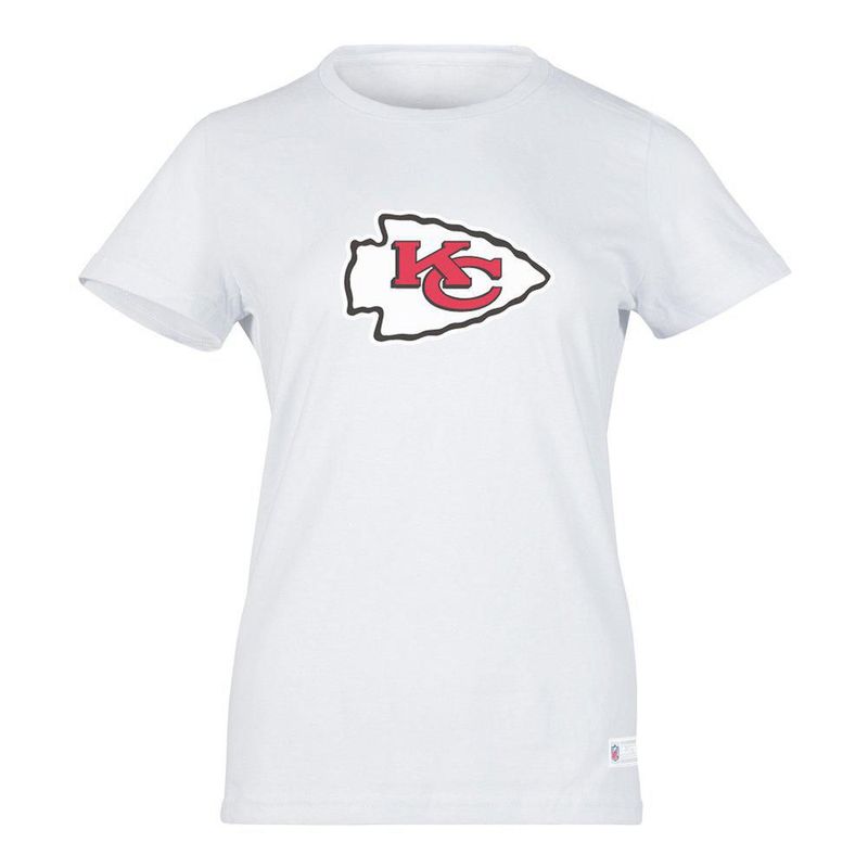 Playera Aficionado NFL Kansas City Chiefs Manga Corta Blanco Mujer