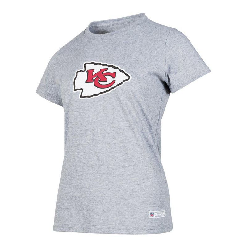 Playera Aficionado NFL Kansas City Chiefs Manga Corta Gris Mujer