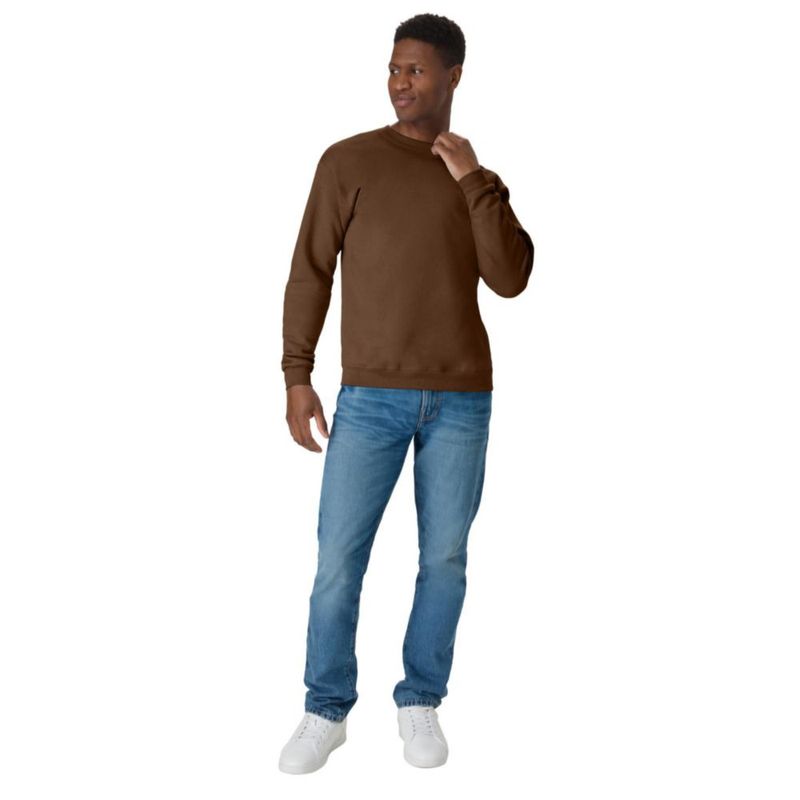 Sudadera Hanes color Marrón Militar talla S (1 unidad)