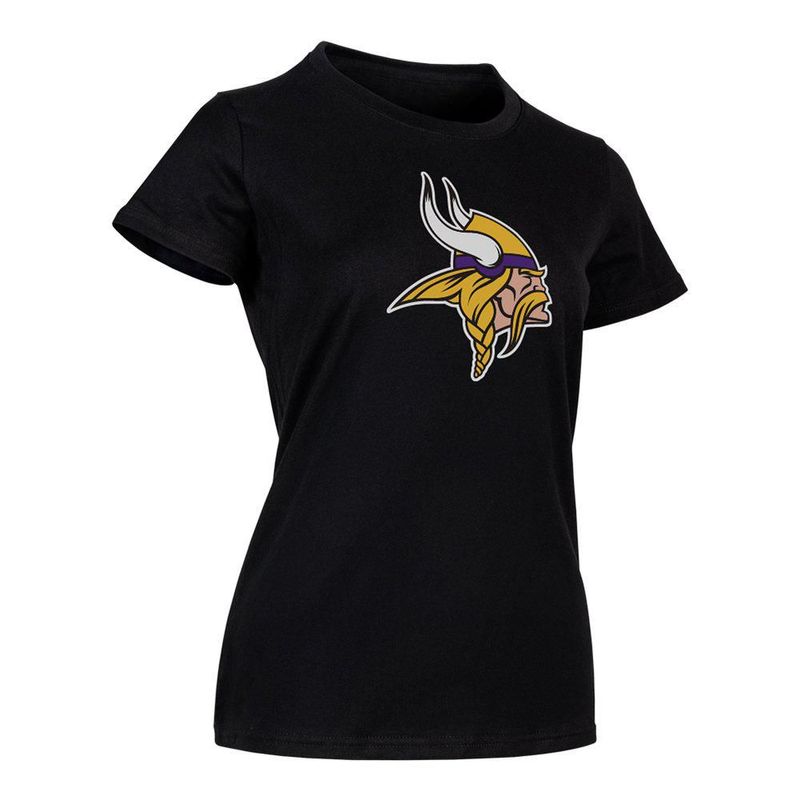 Playera Aficionado NFL Minnesota Vikings Manga Corta Negro Mujer