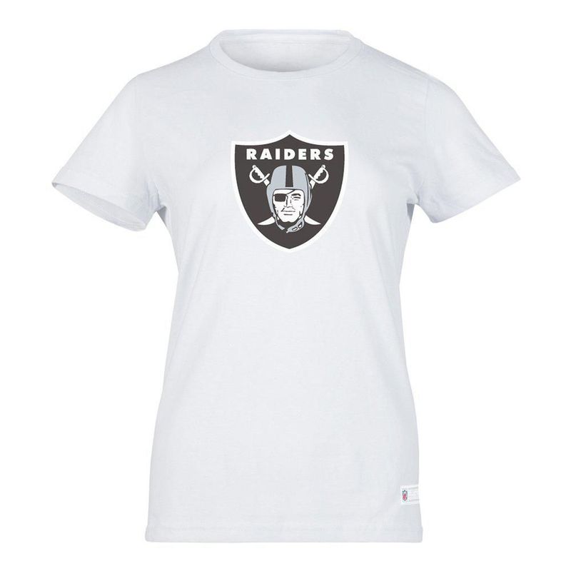 Playera Aficionado NFL Las Vegas Raiders Manga Corta Blanco Mujer