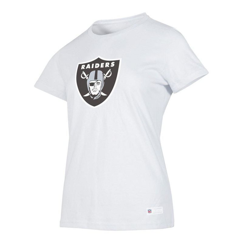 Playera Aficionado NFL Las Vegas Raiders Manga Corta Blanco Mujer