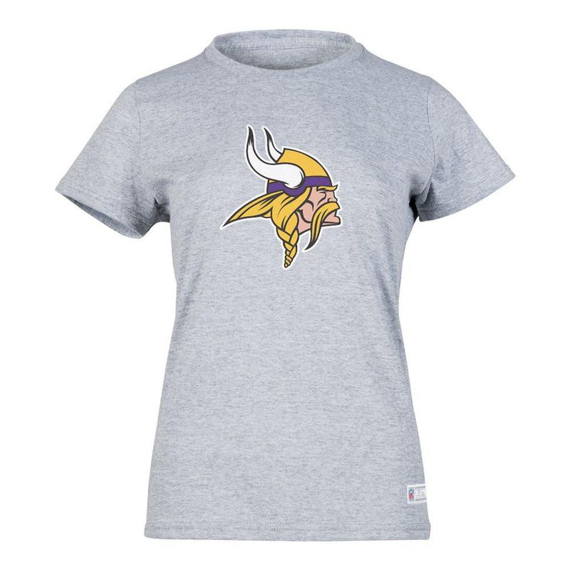 Playera Aficionado NFL Minnesota Vikings Manga Corta Gris Mujer