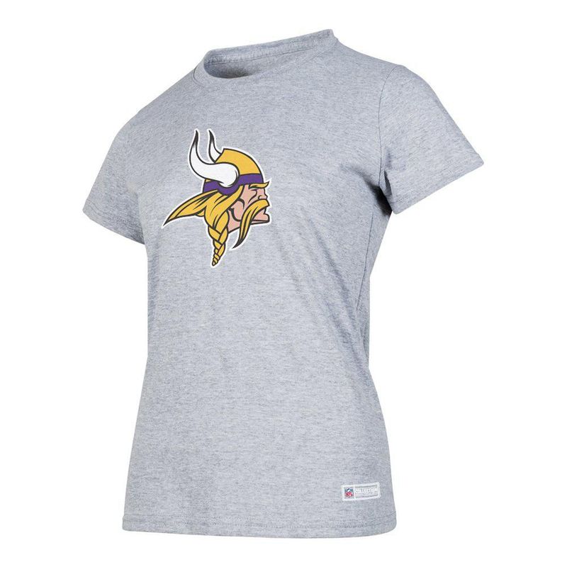 Playera Aficionado NFL Minnesota Vikings Manga Corta Gris Mujer