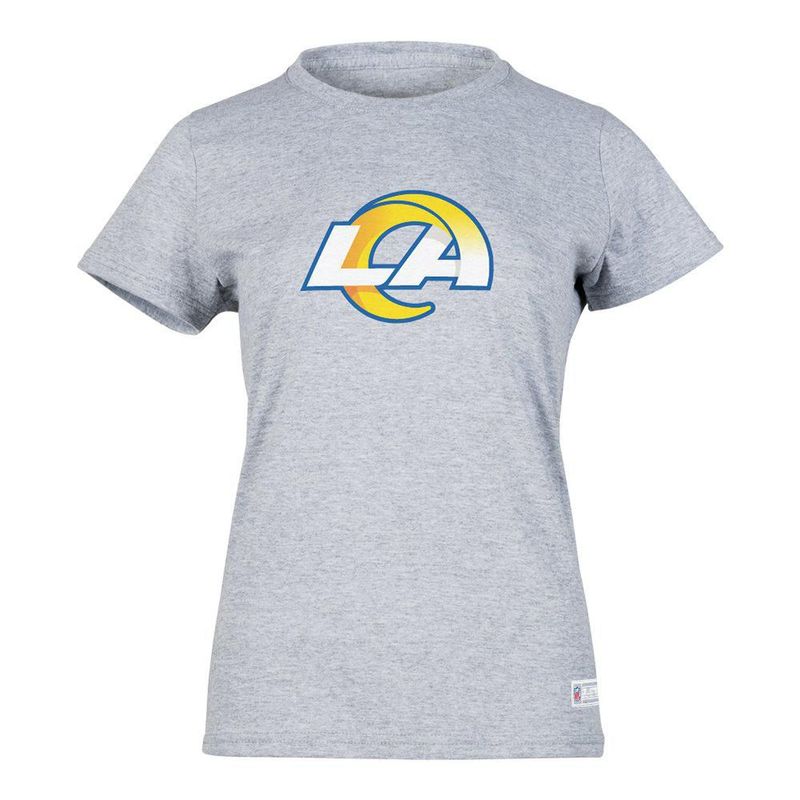 Playera Aficionado NFL Los Angeles Rams Manga Corta Gris Mujer