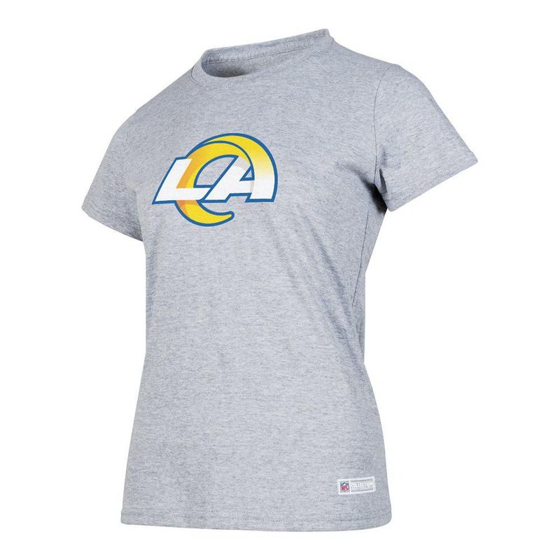 Playera Aficionado NFL Los Angeles Rams Manga Corta Gris Mujer