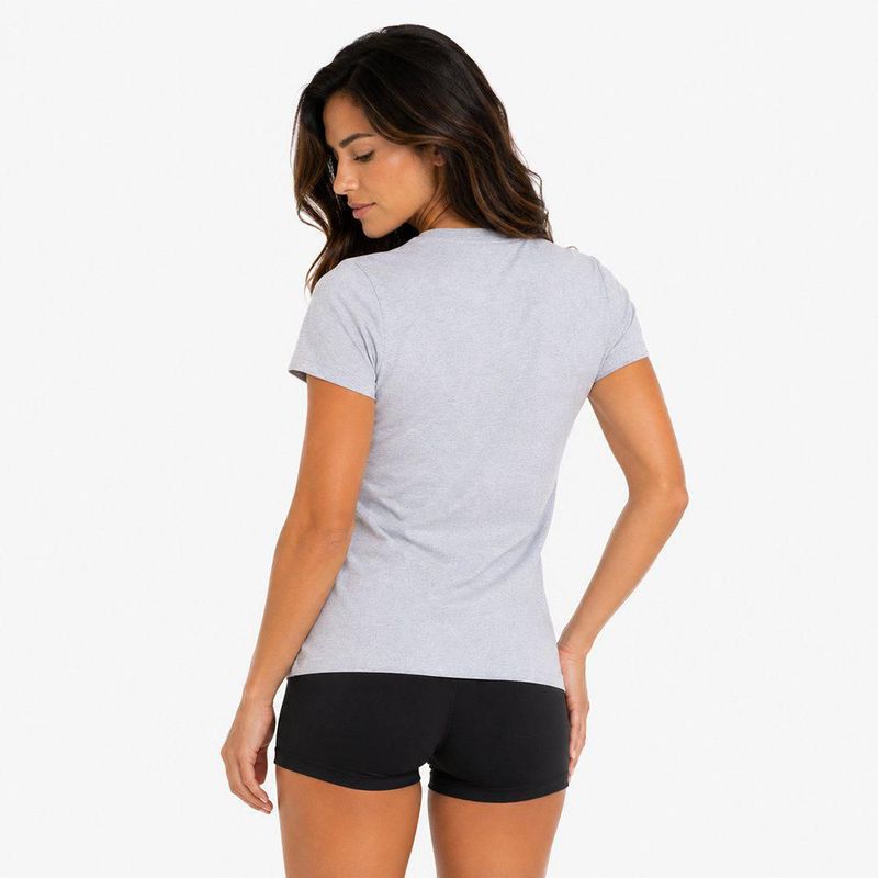 Playera Aficionado NFL New England Patriots Manga Corta Gris Mujer