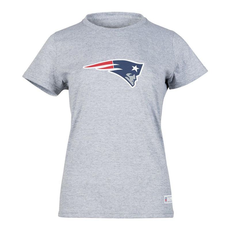 Playera Aficionado NFL New England Patriots Manga Corta Gris Mujer