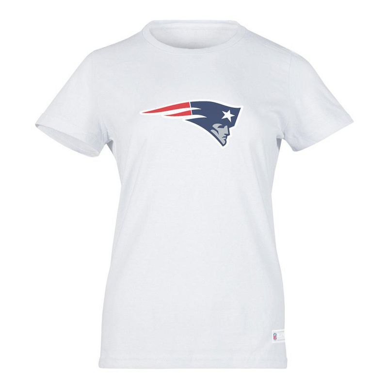 Playera Aficionado NFL New England Patriots Manga Corta Blanco Mujer