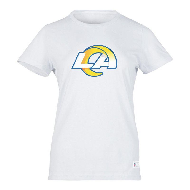 Playera Aficionado NFL Los Angeles Rams Manga Corta Blanco Mujer