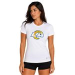 Playera Aficionado NFL Los Angeles Rams Manga Corta Blanco Mujer