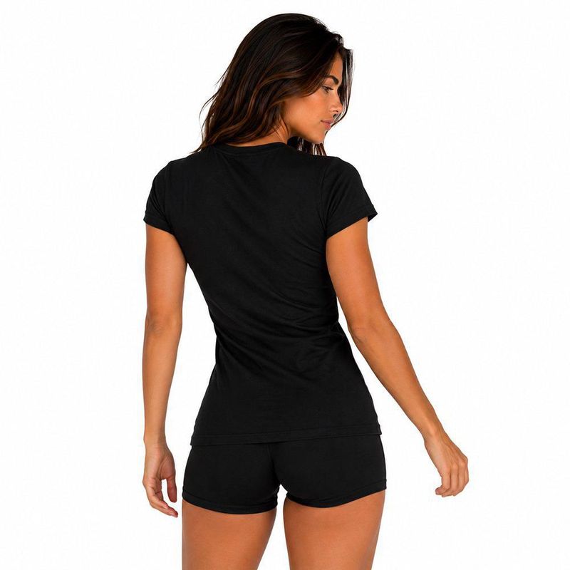 Playera Aficionado NFL Los Angeles Rams Manga Corta Negro Mujer