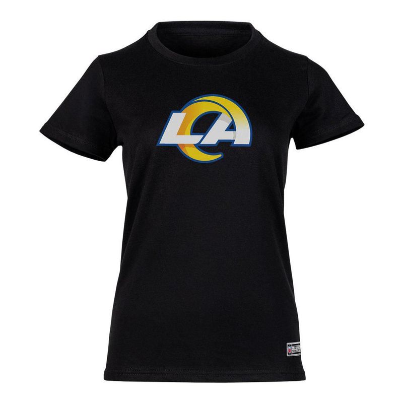 Playera Aficionado NFL Los Angeles Rams Manga Corta Negro Mujer