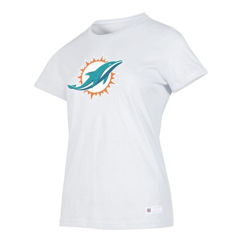 Playera Aficionado NFL Miami Dolphins Manga Corta Blanco Mujer