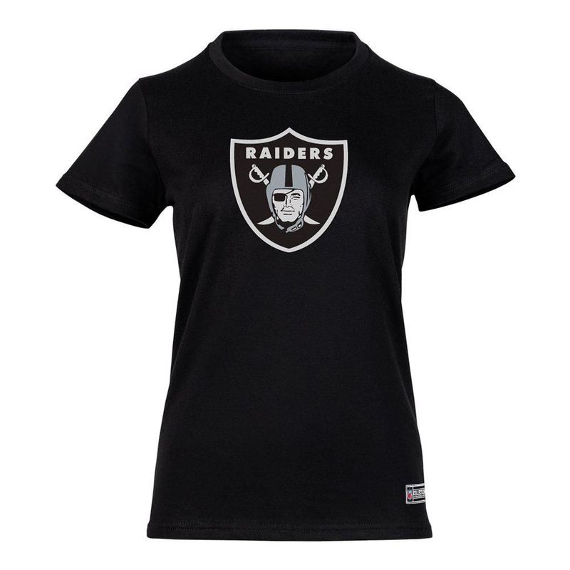 Playera Aficionado NFL Las Vegas Raiders Manga Corta Negro Mujer
