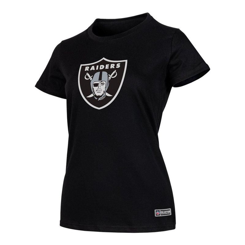 Playera Aficionado NFL Las Vegas Raiders Manga Corta Negro Mujer