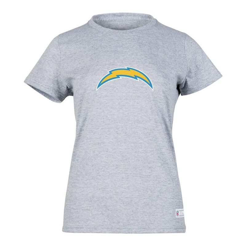 Playera Aficionado NFL Los Angeles Chargers Manga Corta Gris Mujer