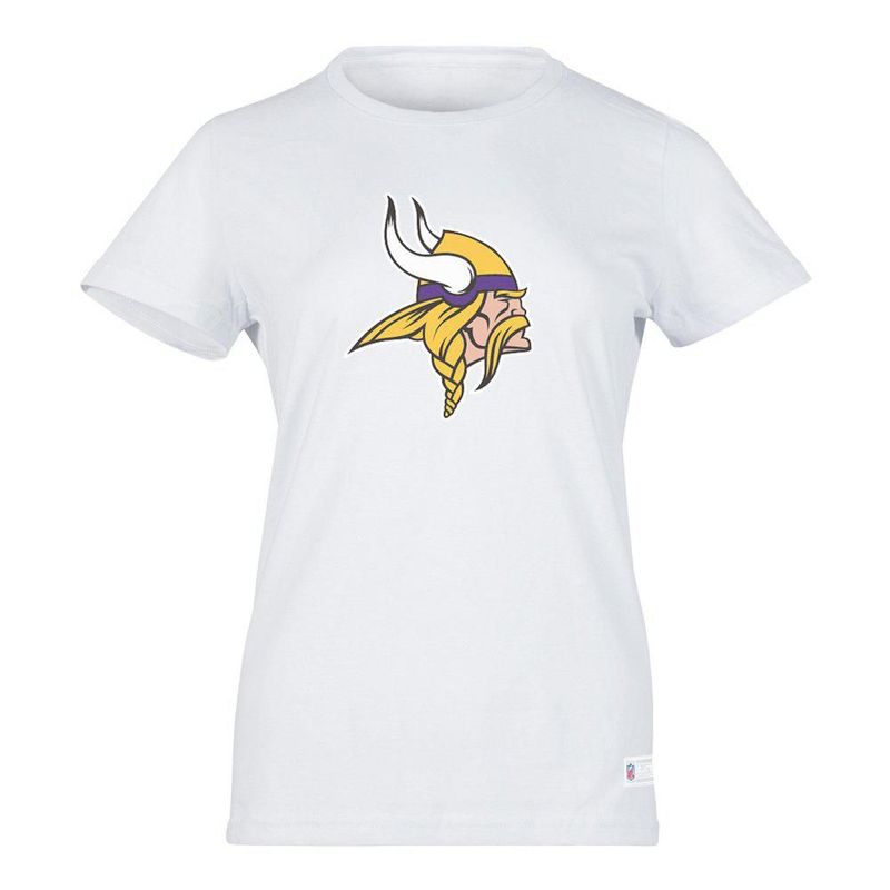 Playera Aficionado NFL Minnesota Vikings Manga Corta Blanco Mujer
