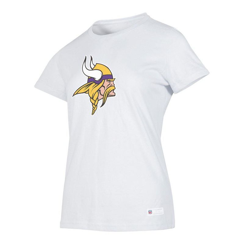 Playera Aficionado NFL Minnesota Vikings Manga Corta Blanco Mujer