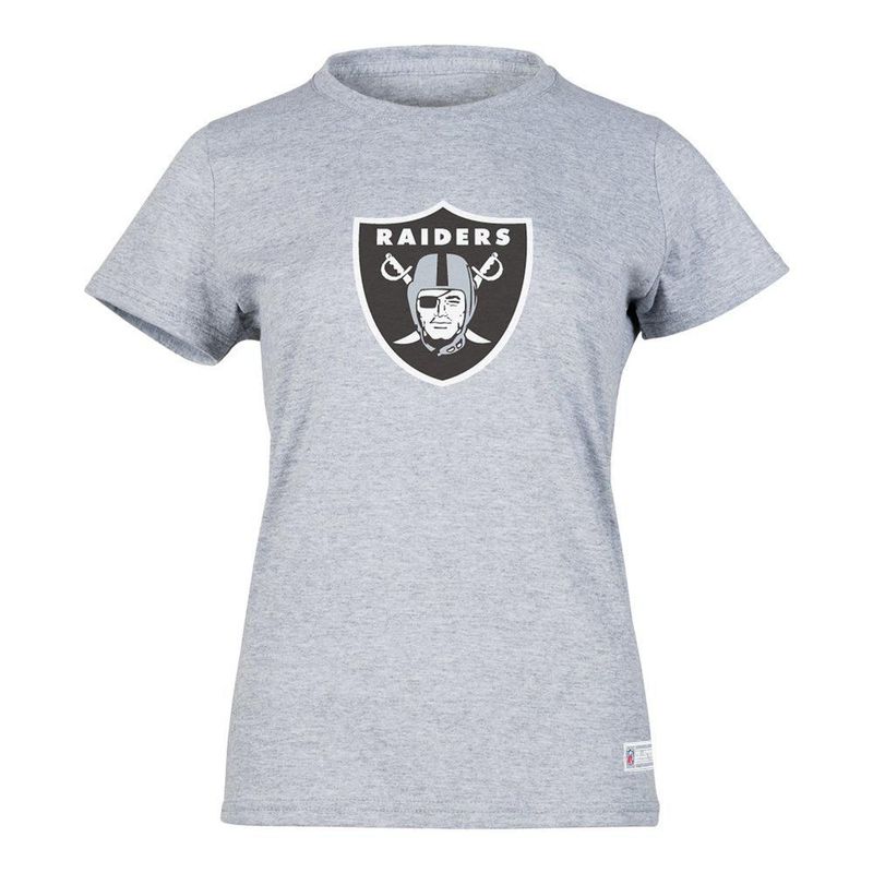 Playera Aficionado NFL Las Vegas Raiders Manga Corta Gris Mujer