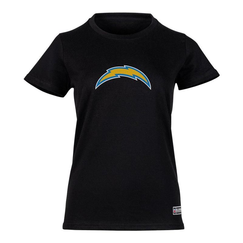 Playera Aficionado NFL Los Angeles Chargers Manga Corta Negro Mujer