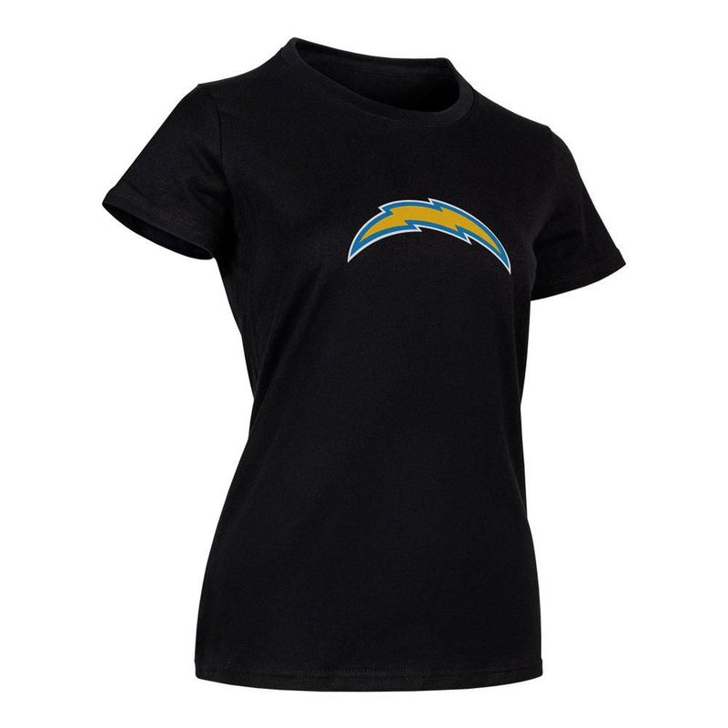 Playera Aficionado NFL Los Angeles Chargers Manga Corta Negro Mujer