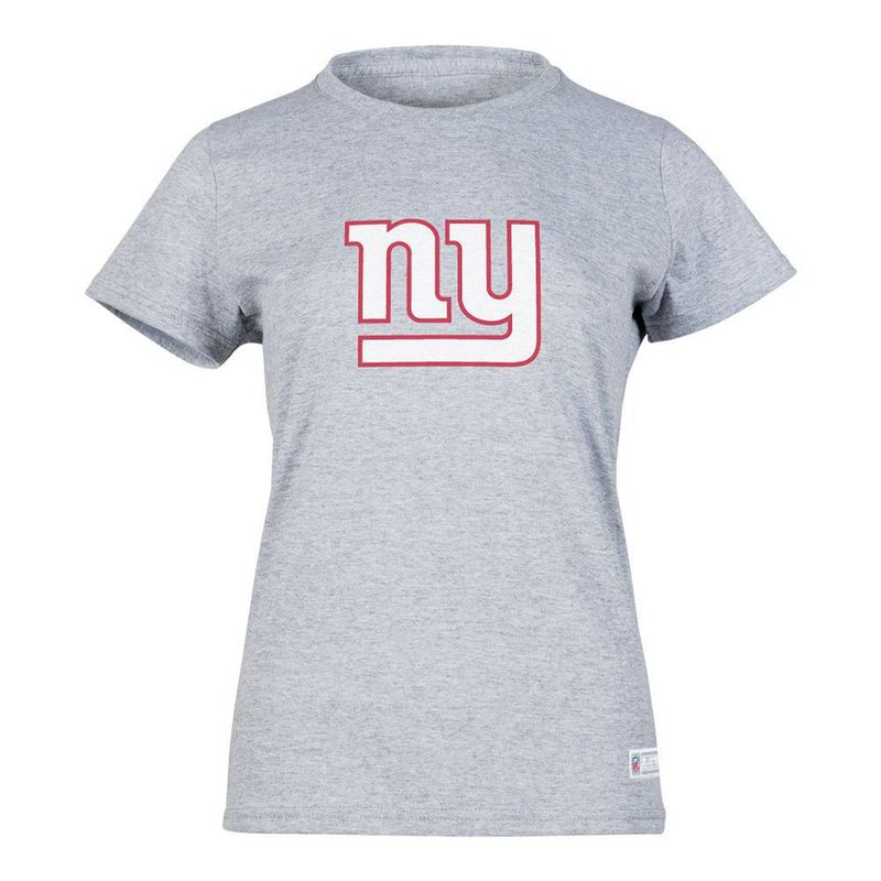 Playera Aficionado NFL New York Giants Manga Corta Gris Mujer