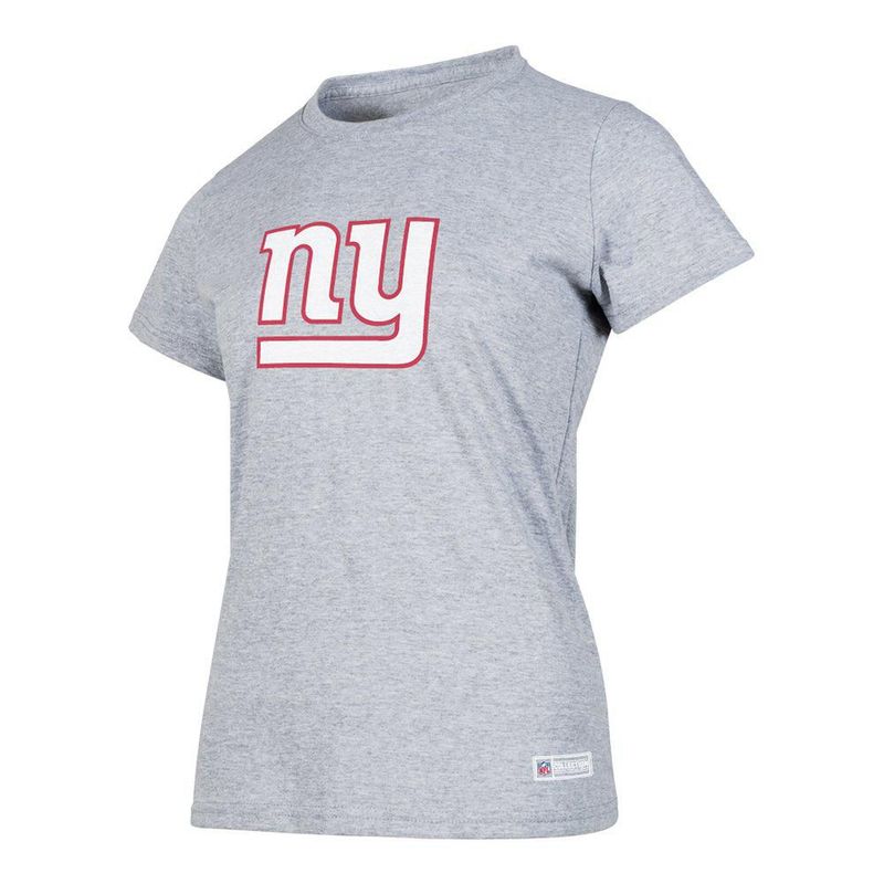 Playera Aficionado NFL New York Giants Manga Corta Gris Mujer