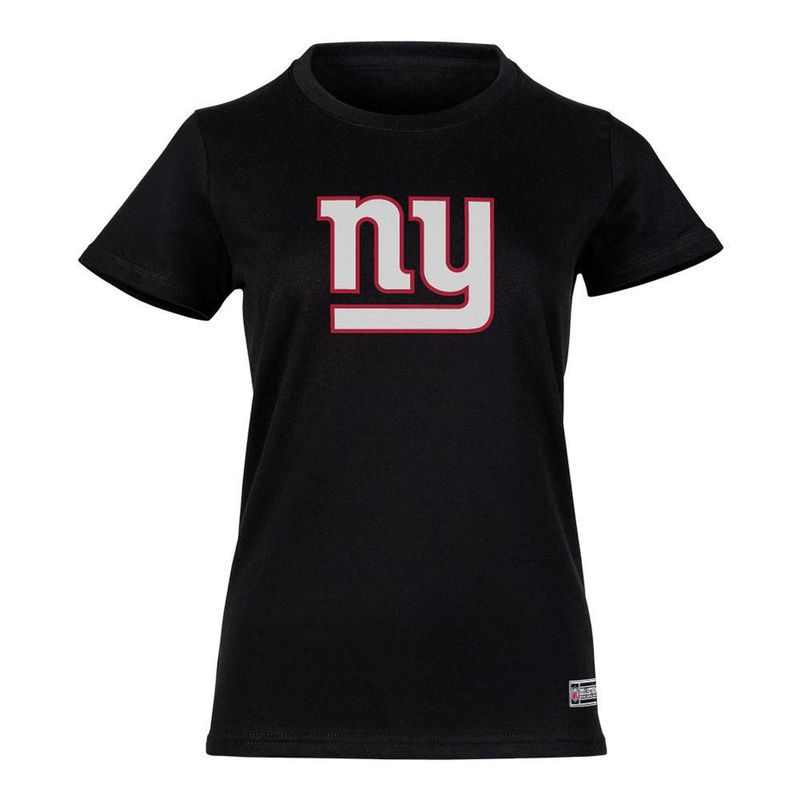 Playera Aficionado NFL New York Giants Manga Corta Negro Mujer