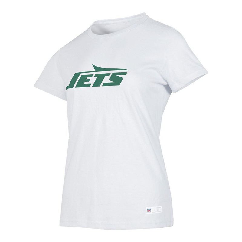 Playera Aficionado NFL New York Jets Manga Corta Blanco Mujer